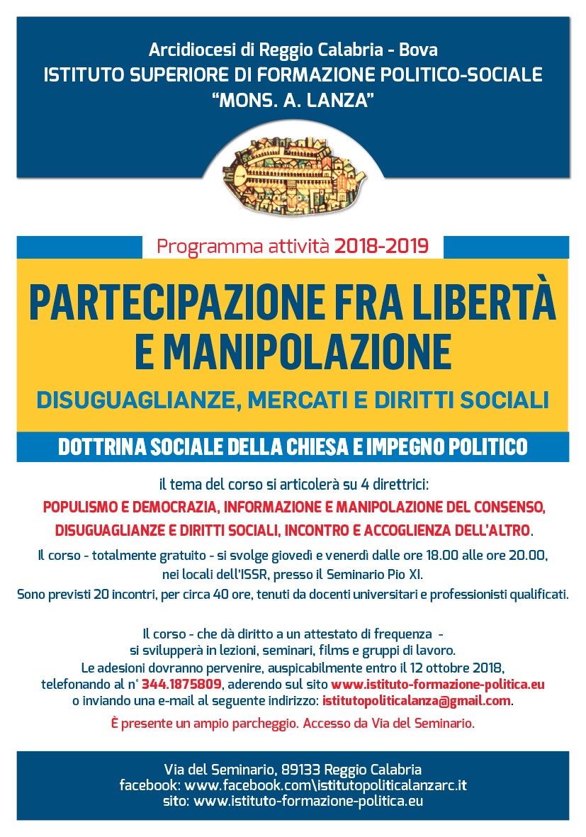 Programma 2018-2019 – “Partecipazione fra Libertà e Manipolazione”